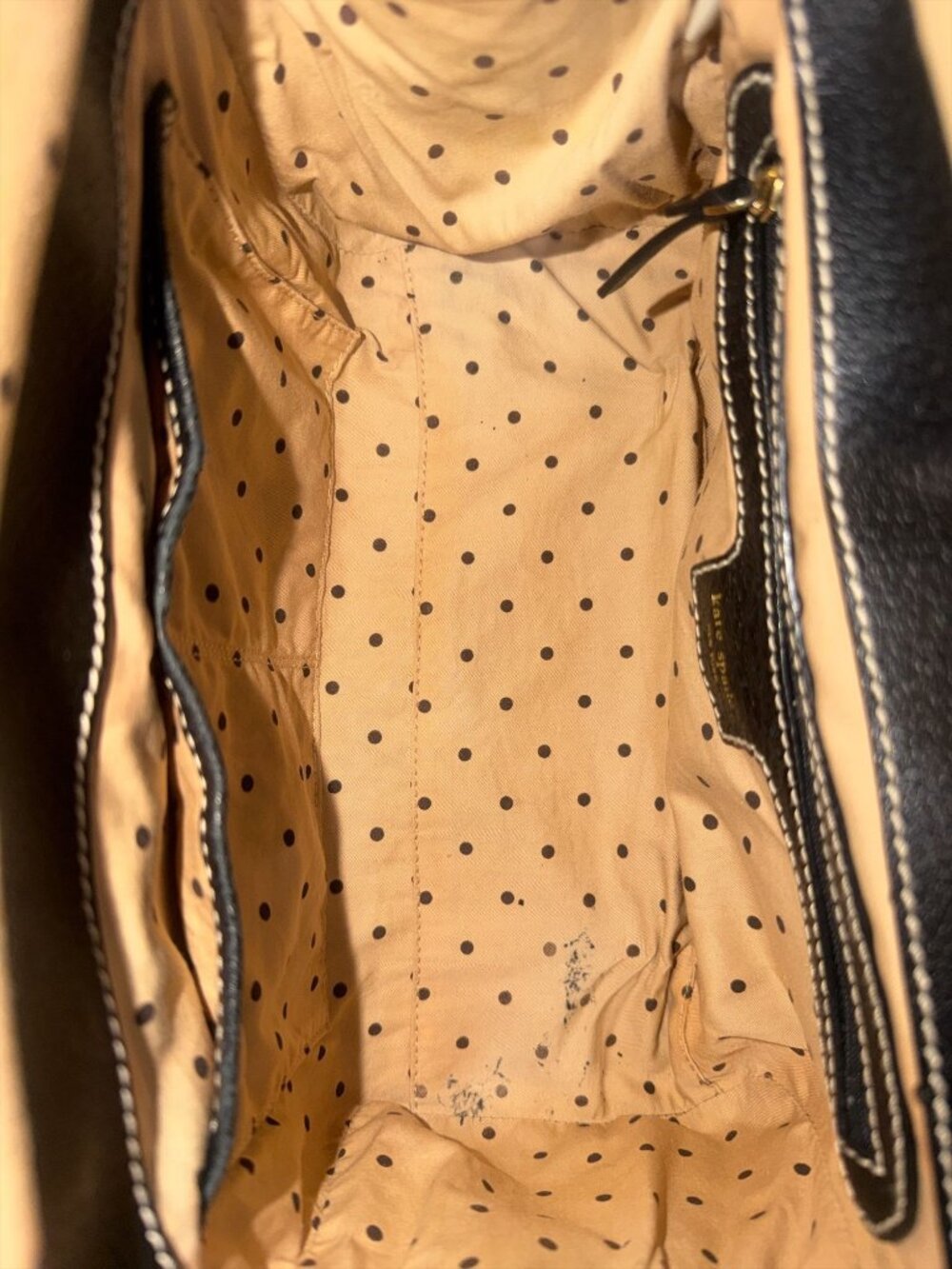 VTG Kate Spade Wellesly Quinn Tote Black Boarskin Textured Leather Shoulder Bag - Picture 7 of 9